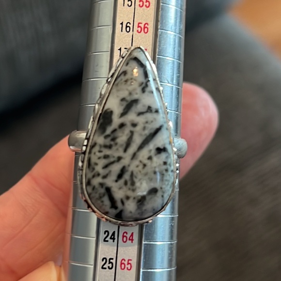#341 Zebra π¦ Jasper Handcrafted Ring π Size 9.25-9.5 NWOT - Picture 12 of 12